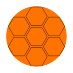 NEON POMARAŃCZ HEXA